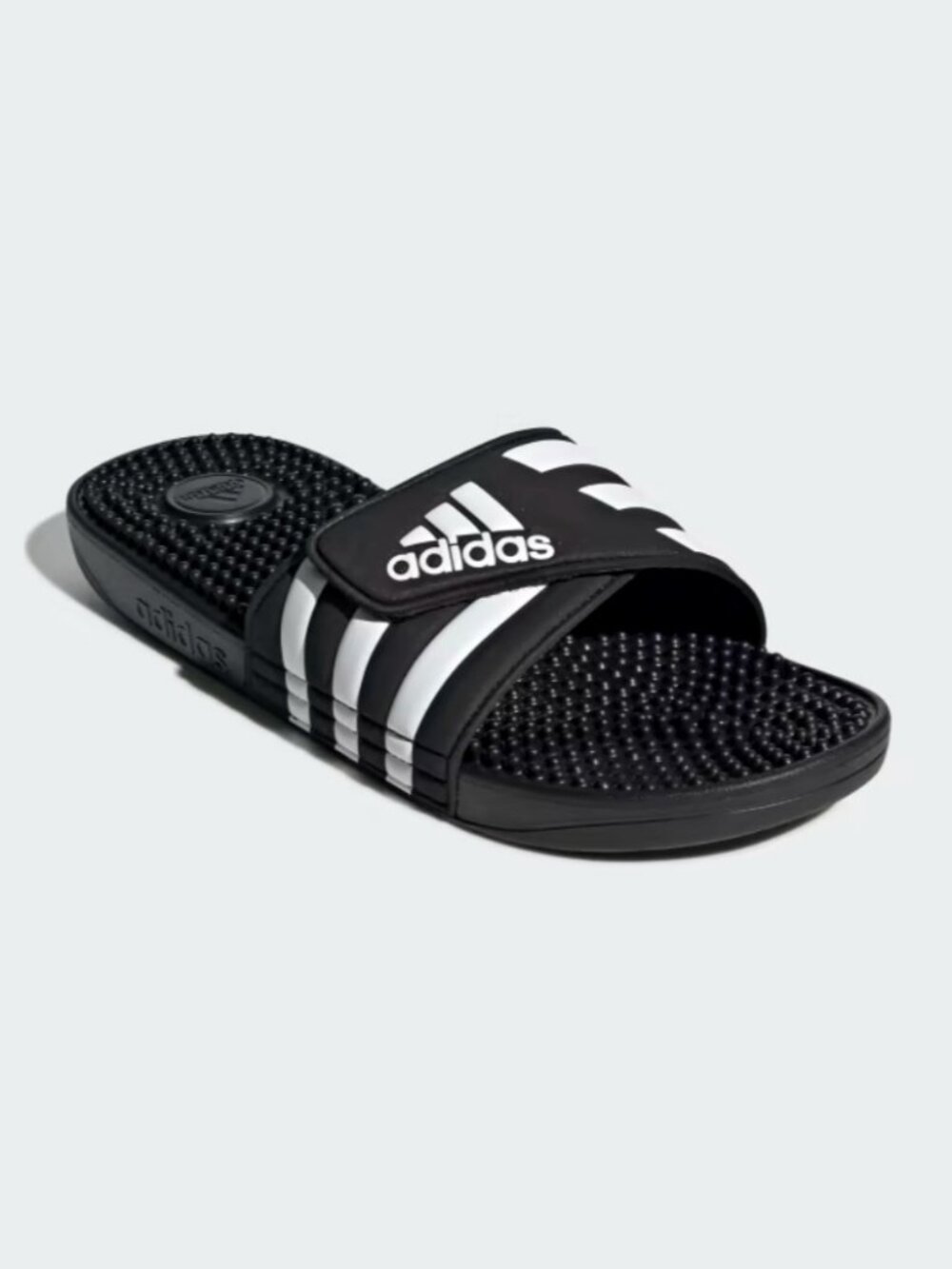 adidas Adissage Slides Black Massage Sandals Men’s 8 Women’s 9
